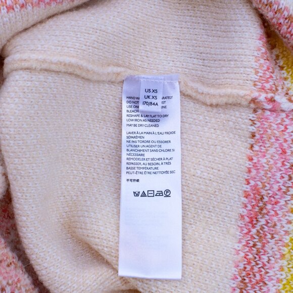 Anthropologie Aimee Alpaca Pom Pom Sweater XS Blush Pink Peach Slouchy Nordic - Picture 9 of 11